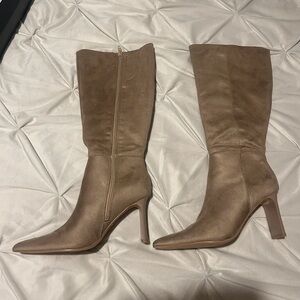 Chic Tan Heeled Boots for Women